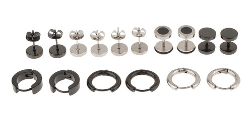 8 Pares De Aretes Para Mujer Para Hombre Con Clip De Oreja