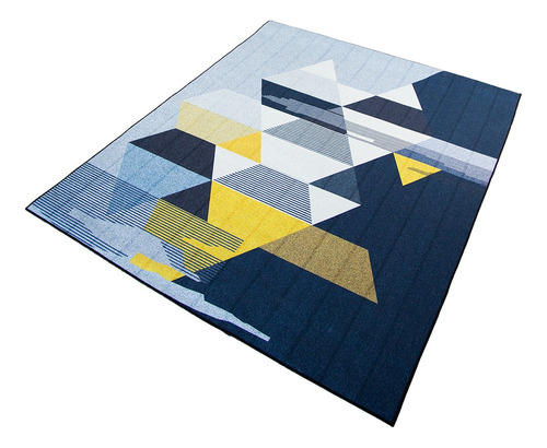Tapete Sala Estilo Nórdico 200x160 Cm Suavidad Elegancia Ancho 100 cm Color Triangulos Grises Diseño de la tela Triángulos Grises Largo 200 cm