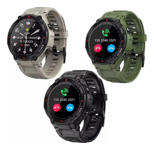 Smartwach Reloj Inteligente Militar Resistente Al Agua 