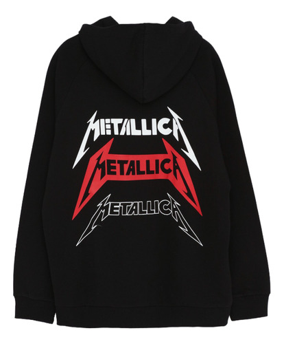 Hoodie Lefties Negro  Metallica 