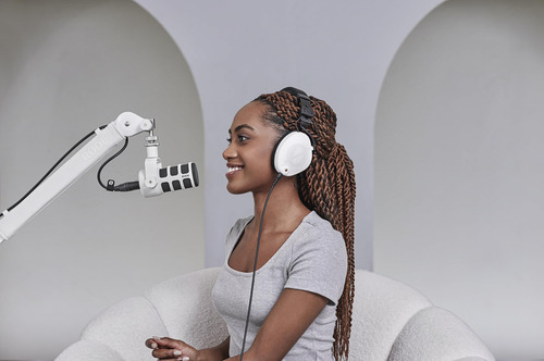 Micrófono Rode Podmic Cardioid Dynamic Broadcast - Blanco