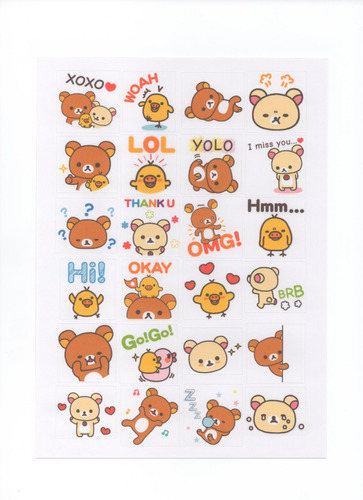 Rilakkuma Stickers X 24