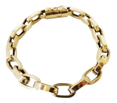Pulseira Baguete 17 Gramas 9mm Ouro 18k 750