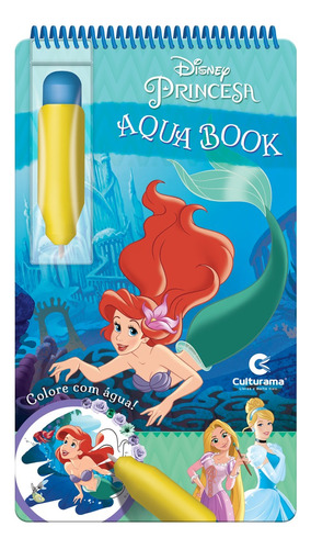 Livro Infantil Para Colorir Com Água  Aqua Book Princesas Disney