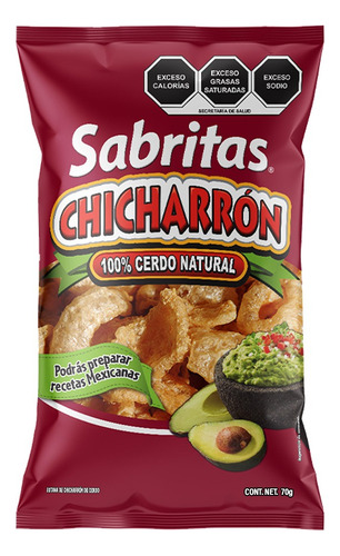 4 Pack Chicharron De Cerdo Extruido Sabritas 70