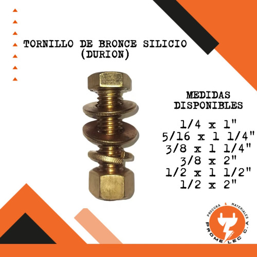 Tornillo Bronce Silicio (durium) Varias Medidas 