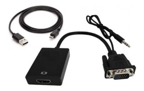 Cable Netmak Conversor Vga + Audio A Hdmi Nm-c63 Usb Led