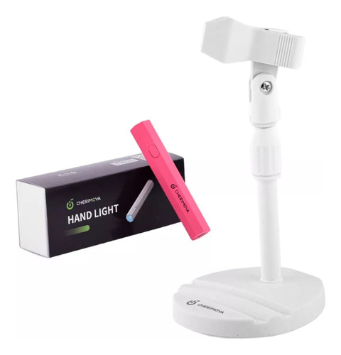 Lampara Uñas Linterna Uv/led + Soporte,  Soft Gel-cherimoya