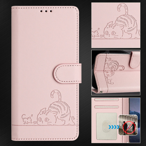 ~#~ Bonita Funda De Piel De Gato Para Samsung Galaxy S24