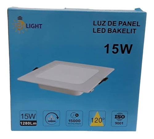 Lampara Led 15w Cuadrada Para Empotrar Marca Bj Light