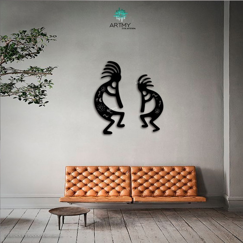 Kokopelli Cuadro Decorativo Moderno Madera Mdf 