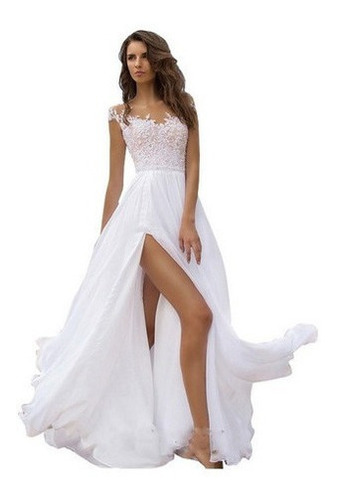 Vestido De Novia, Sexi, De Encaje, Con Apliques