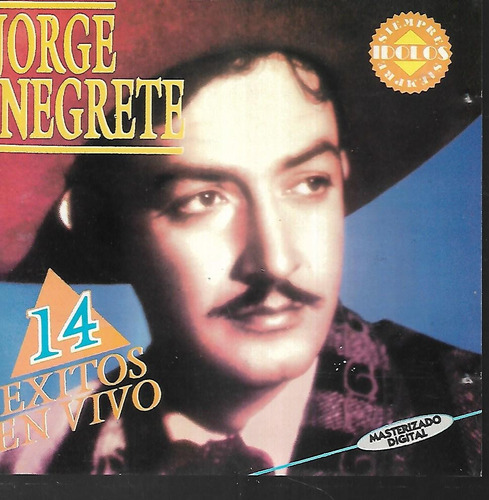 Jorge Negrete Album 14 Exitos En Vivo Sello Leader Music Cd
