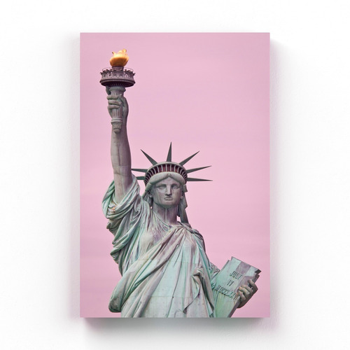 Quadro Estátua Da Liberdade Nova York Tela Canvas 90x60 Cm