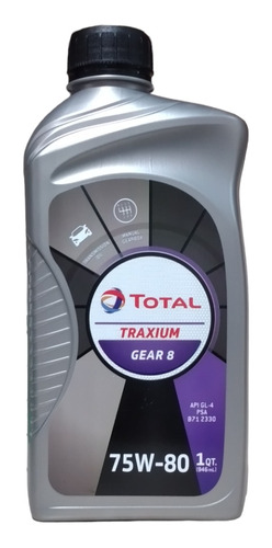 75w80 Total Traxium Gear 8 Gl-4 1qt. Aceite Para Caja Manual