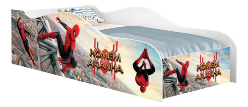 Cama Infantil Do Homen Aranha Com Proteção Entrada Frontal