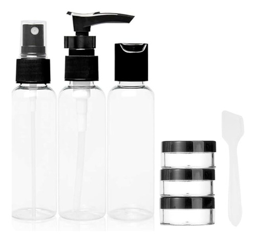 Kit Recipiente Envases Organizadores Para Viaje X7 Piezas