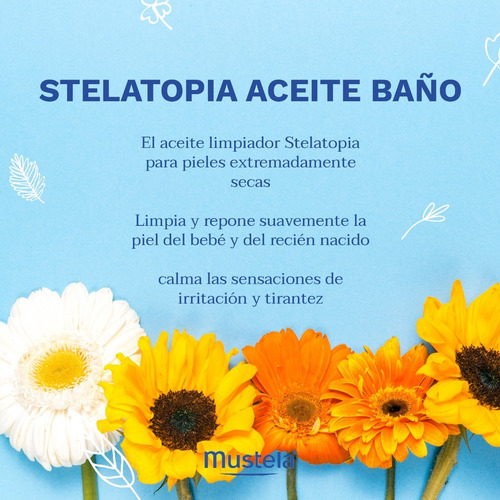 Imagen 3 de 4 de Mustela Stelatopia Aceite De Baño 500 Ml
