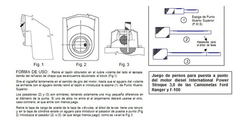 Imagen 3 de 5 de Pernos P Punto De Motor Diesel F100 Y Ford Ranger