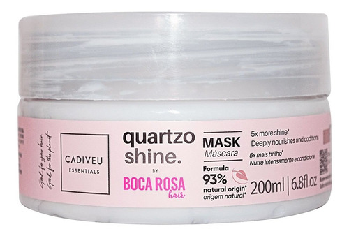 Máscara Quartzo Boca Rosa Cadiveu 200ml Mais Brilho Nutrição