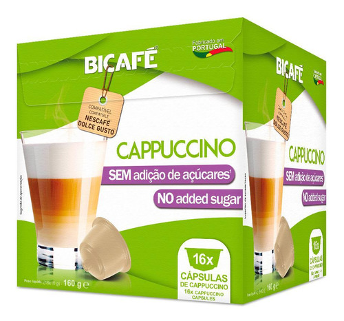 Cápsula De Cappuccino Sem Açúcar Bicafé Maq. Dolce Gusto
