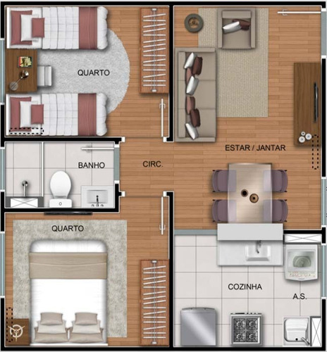 Apartamento Com: Piscina, Elevador, Garagem, 2 Quartos Em Campo Grande Rj