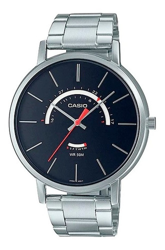 Reloj Casio Mtp-b105d-1avdf Hombre 100% Original Color de la correa Plata Color del bisel Negro Color del fondo Negro