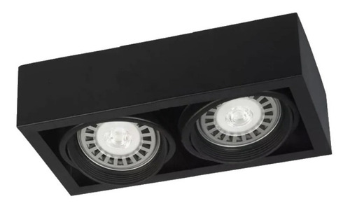 Cardanico Plafon P/2 Ar111 Negro Space Lucciola Pl022/2 Cta