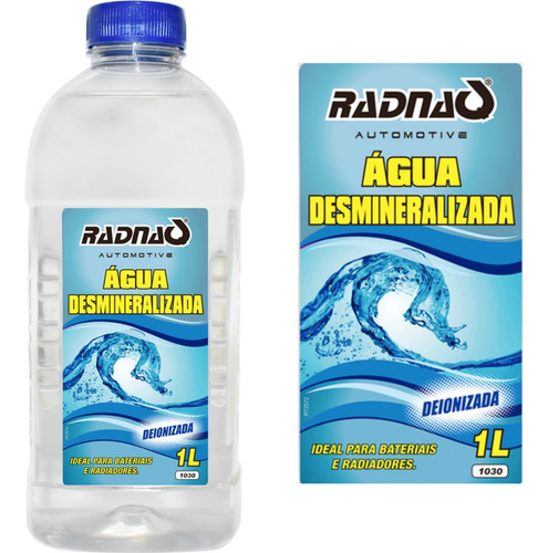 Água Desmineralizada P/ Bateria E Radiador 1l Radnaq Rq1030