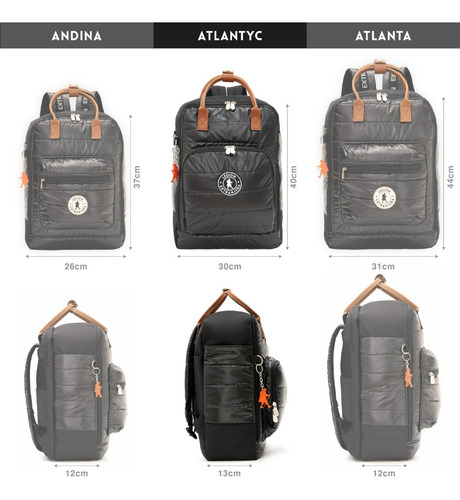Imagen 10 de 10 de Mochila Atlantyc Negro