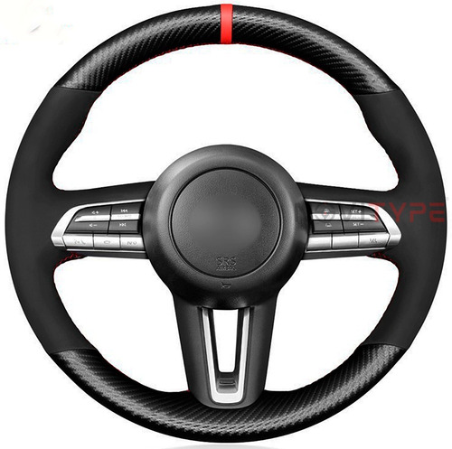 Funda Cubre Volante Mazda 3 Cx30 2019-2024 Suade Y Carbono 