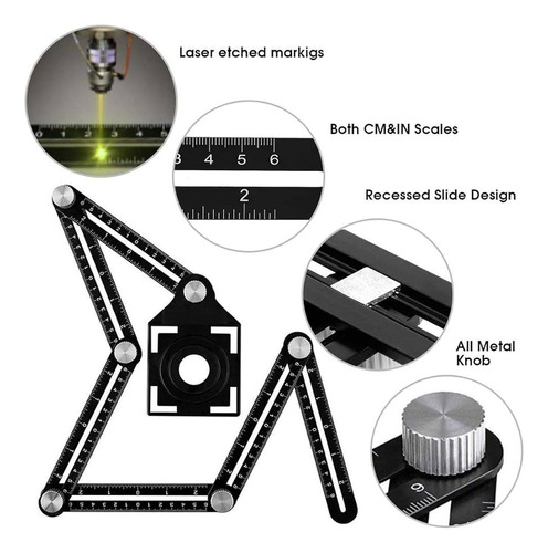 Regla De Medición Multiángulo, 6 Lados