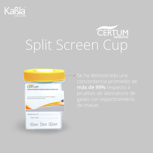 Frasco Certum Con Llave De Seguridad para la detección de AMP COC MET OPI THC Caja con 25pz