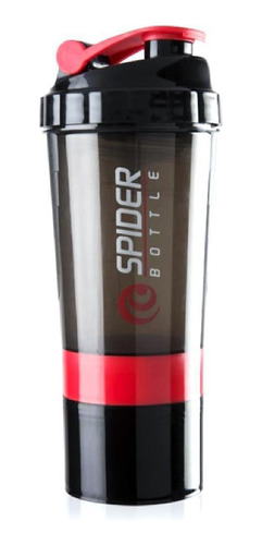 Coqueteleira Shaker 500ml Spider Bottle 3 Divisões Academia