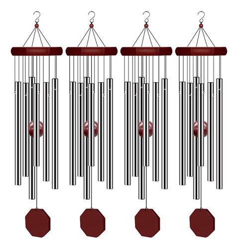 4 Pack Pgzsy Memorial Wind Chimes Outdoor Large Deep Tone, O