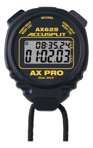 Accusplit Ax625 Pro Cronómetro De Regazo, Color Negro