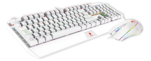 Kit Gaming Teclado Mecanico + Mouse Antryx Gc-5100 White