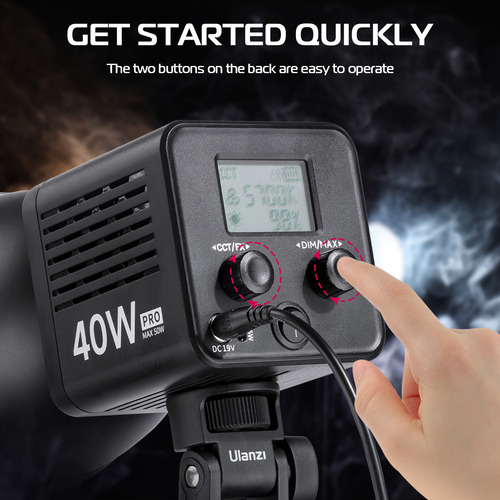 Luz De Vídeo Led Portátil Ulanzi De 40 W Pro Con Adaptador
