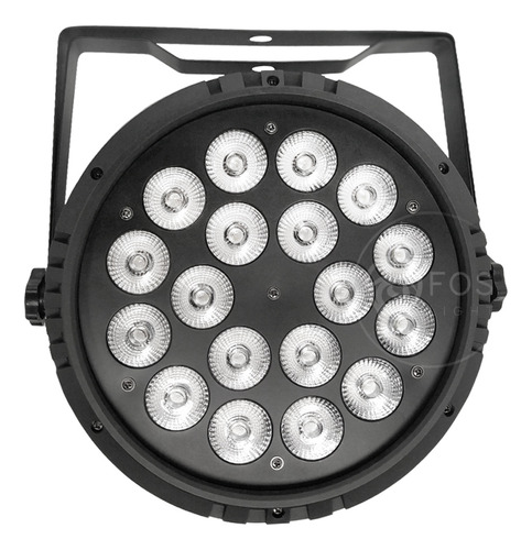 8x Canhão Refletor Par 64 18 Led Cree 15w Rgbwa Dmx 4n1 Slim