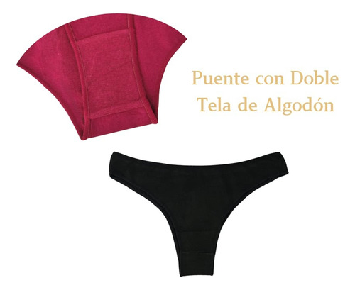 Panties Algodón Para Mujer Bragas Calzón Pantys Sexy 3 Pack