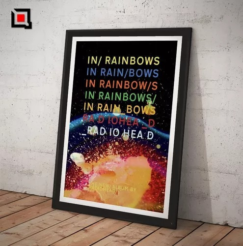 Cuadro Radiohead Lamina Poster Vidrio In Rainbows Prom 60x40