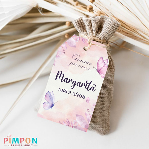Kit Imprimible Textos Editables - Mariposas 2