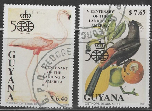 Guyana Aves 1992 500 Años Del Descubrimiento De América
