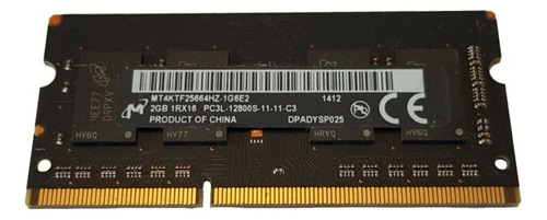 Memoria Ram 2gb Ddr3 Micron Mt4ktf25664hz-1g6e2