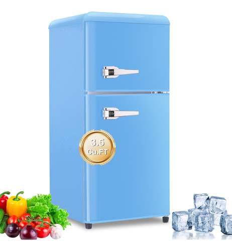 Euasoo Fls-80-blue - Refrigerador Compacto De 3.5 Pies Cubic