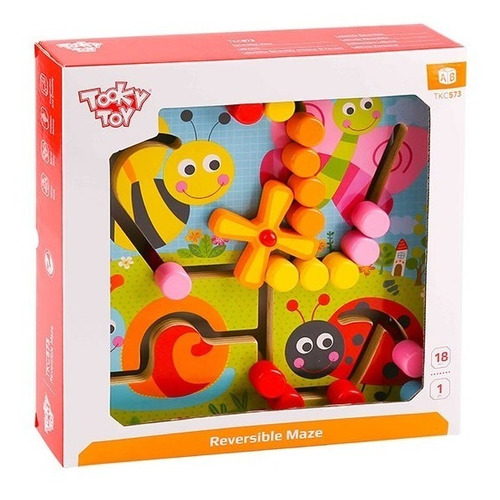 Tooky Toy Juego Para Niños En Madera Laberinto Reversible