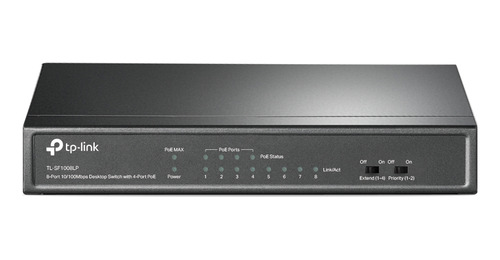 Switch Tp-link Tl-sf1008lp 8 Puertos C/ 4 Poe+ Metalico Rack