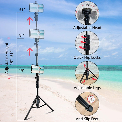 Imagen 2 de 6 de Selfie Stick & TriPod Fugetek, Integrated, Portable Duty