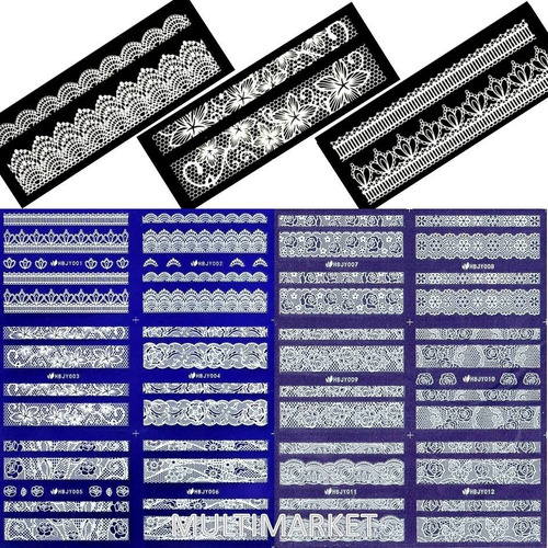 Stickers Adhesivos Plancha Grande Decoración De Uñas 
