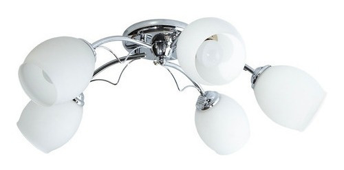 Lámpara Techo Moderna Lumimexico 22392-4 Níquel Satinado E27 5 Luces 40w